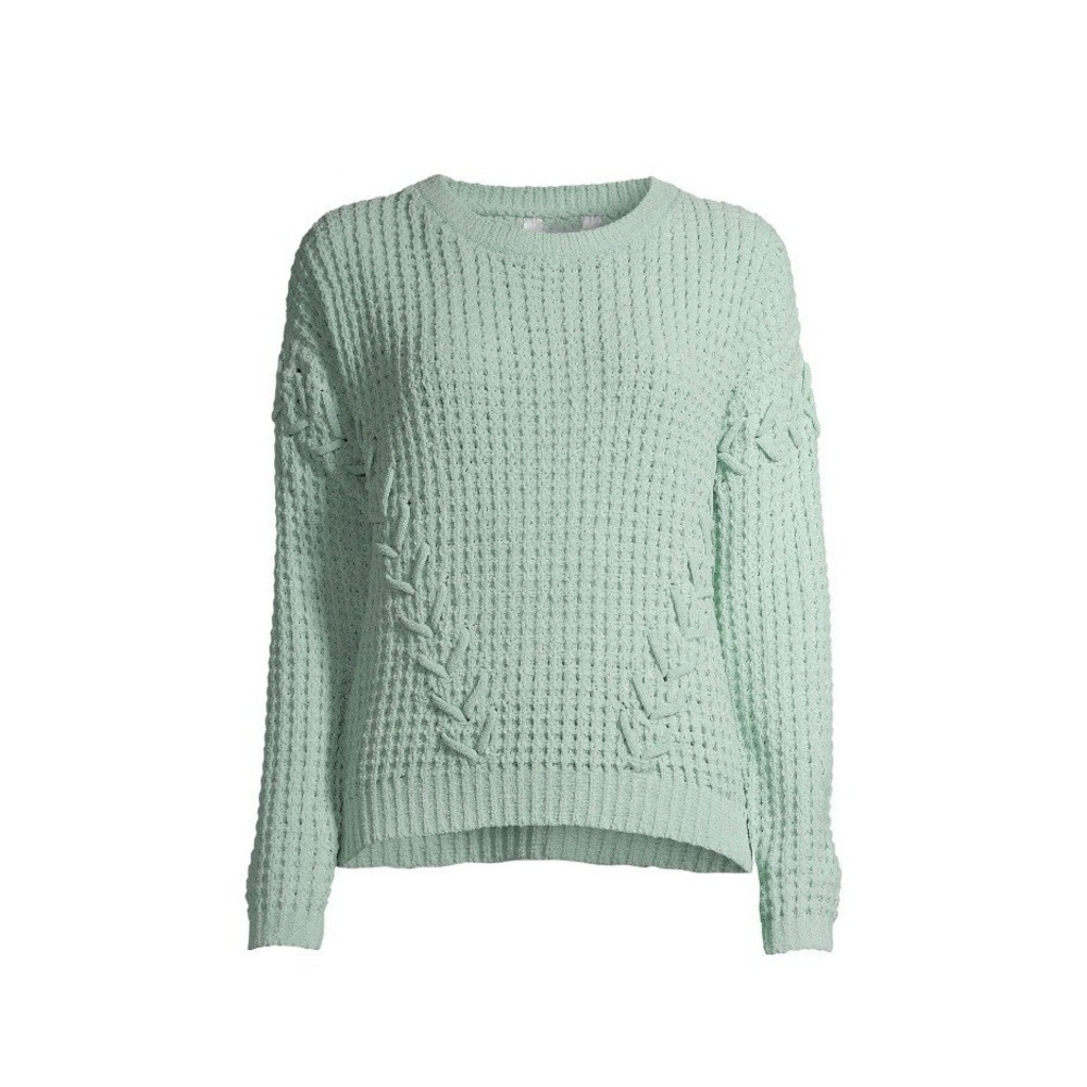 No Boundaries Juniors Scoop Neck Chenille Pullover Sweater Jade Dynasty NWT Soft